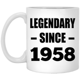 66th Birthday Legendary Since 1958 - 11oz Coffee Mug