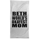 Beth World's Okayest Mom - Hand Towel