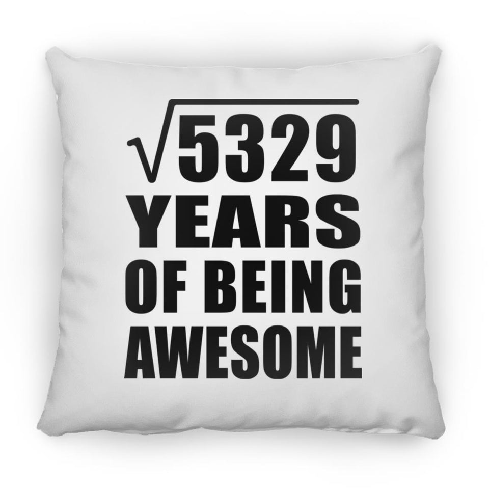 73rd Birthday Square Root of 5329 Years of Being Awesome - Throw Pillow