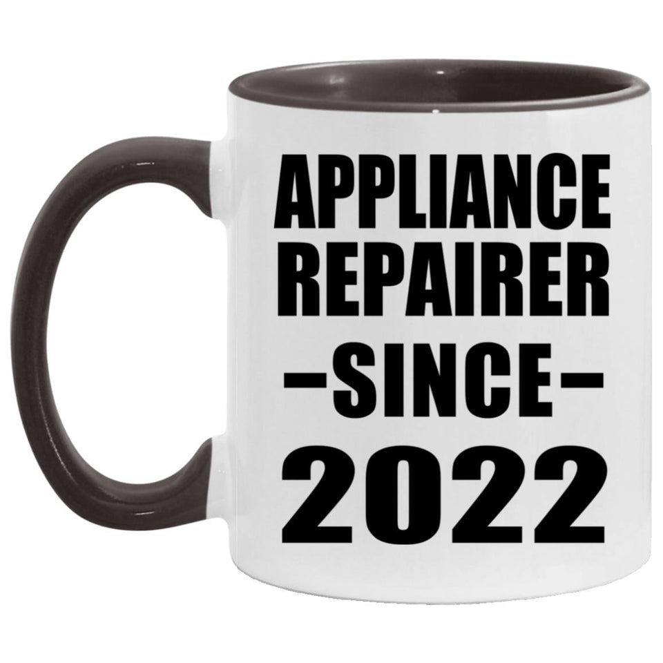 Appliance Repairer Since 2022 - 11oz Accent Mug Black