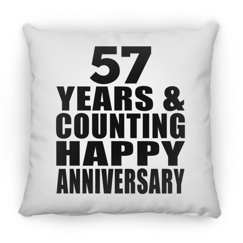 Happy 57th Anniversary 57 Years & Counting - Throw Pillow