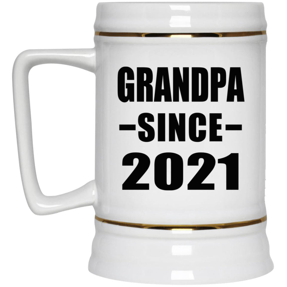 Grandpa Since 2021 - Beer Stein
