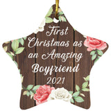 First Christmas As an Amazing Boyfriend 2021 - Star Ornament A