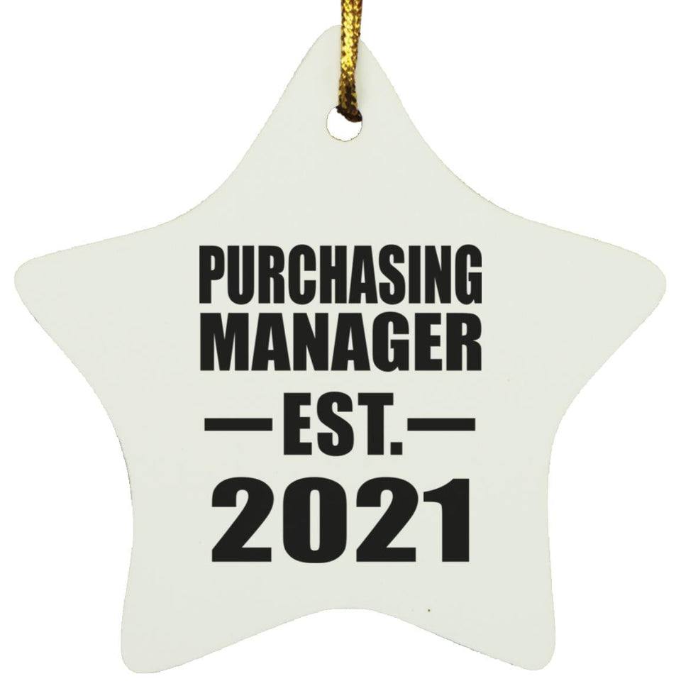 Purchasing Manager Established EST. 2021 - Star Ornament