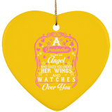 Grandmother Is Like An Angel Takes You Under Her Wings - Heart Ornament