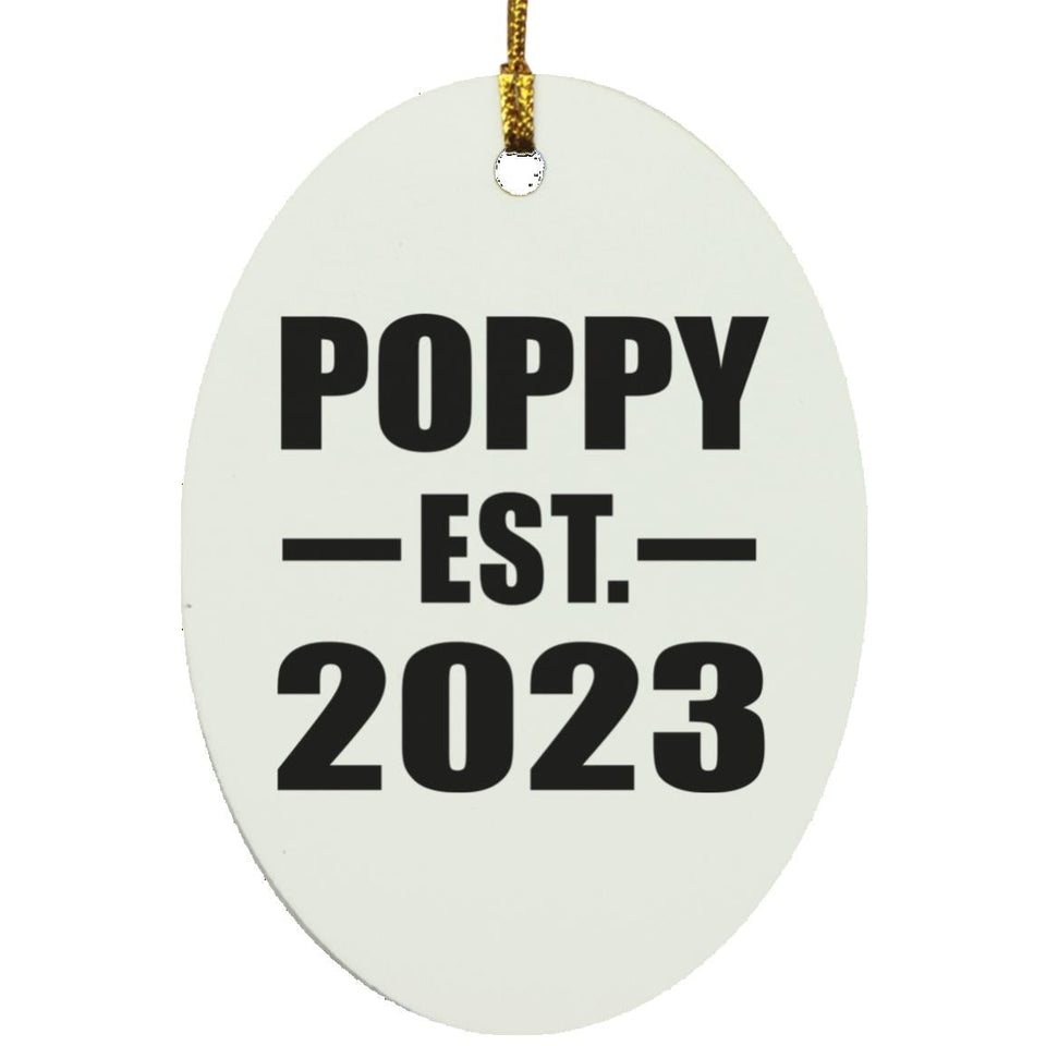 Poppy Established EST. 2023 - Oval Ornament