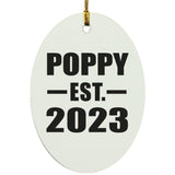 Poppy Established EST. 2023 - Oval Ornament