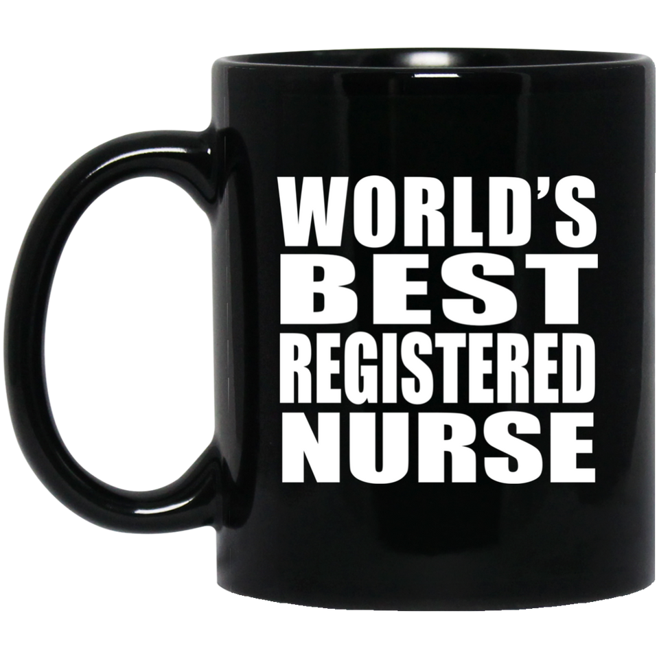 World's Best Registered Nurse - 11 Oz Coffee Mug Black