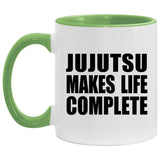 Jujutsu Makes Life Complete - 11oz Accent Mug Green