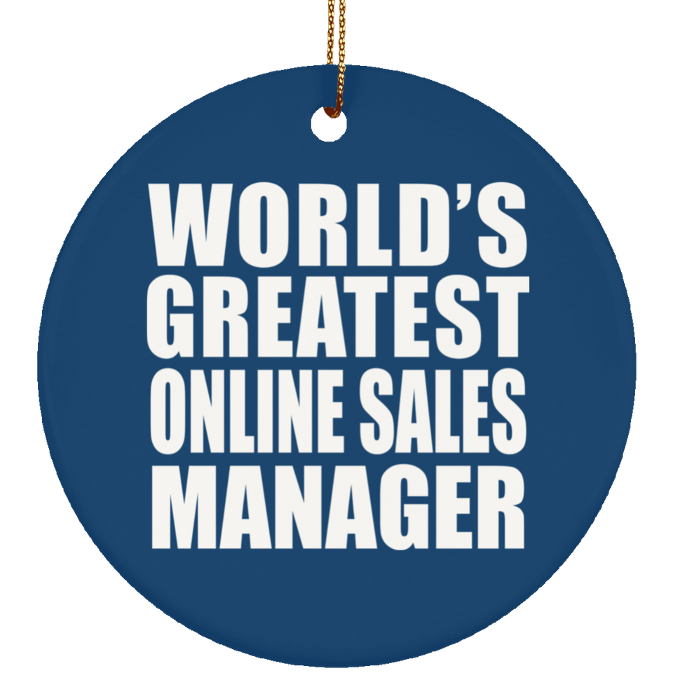 World's Greatest Online Sales Manager - Circle Ornament