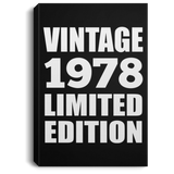 46th Birthday Vintage 1978 Limited Edition - Canvas Portrait