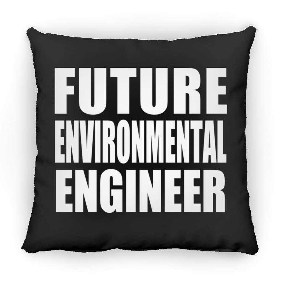 Future Environmental Engineer - Throw Pillow Black