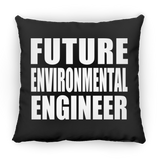 Future Environmental Engineer - Throw Pillow Black