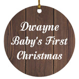 Dwayne Baby's First Christmas - Circle Ornament D