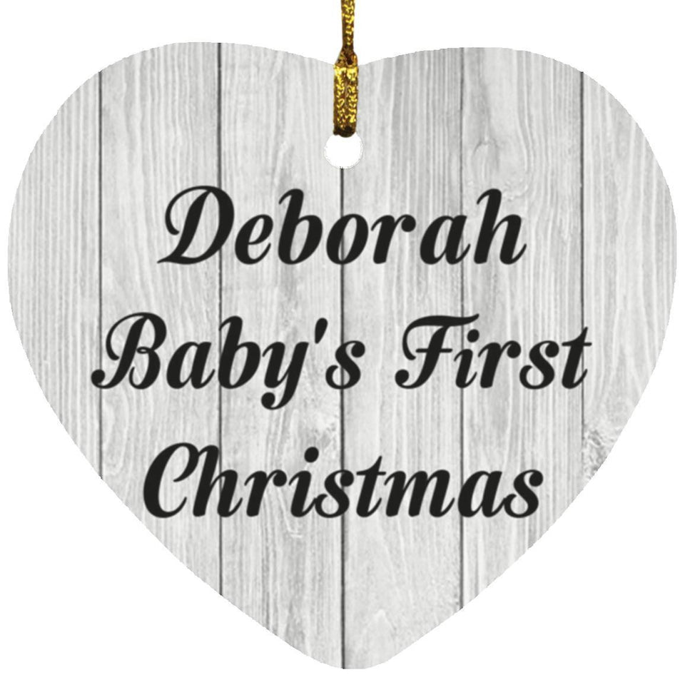 Deborah Baby's First Christmas - Heart Ornament F