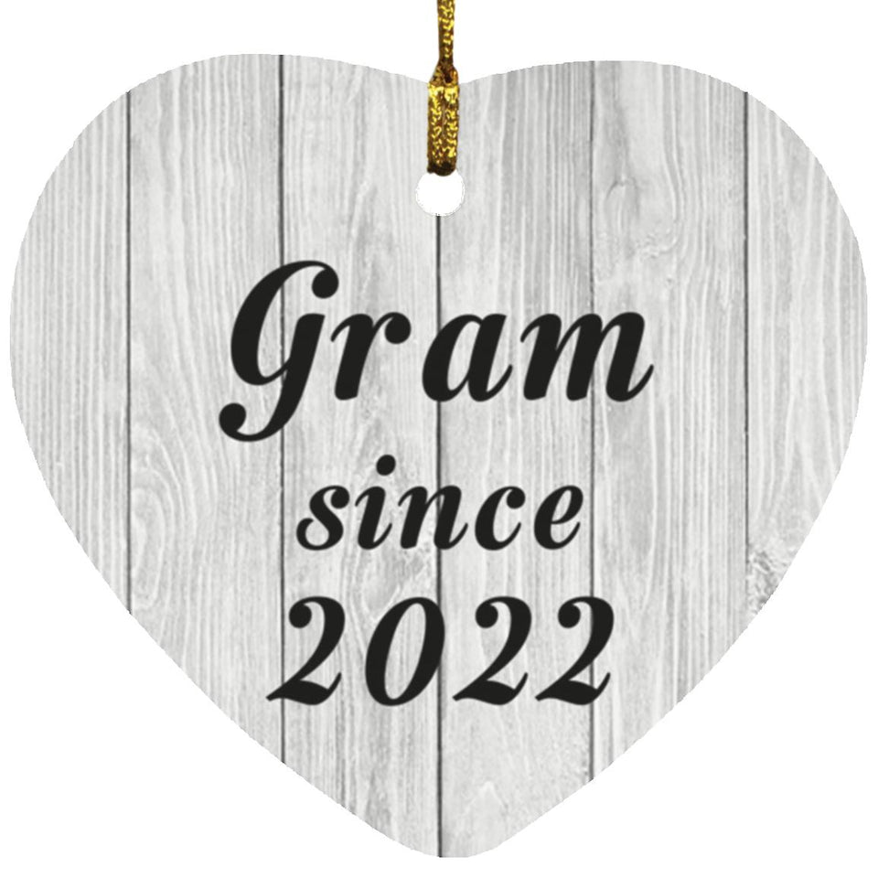 Gram Since 2022 - Heart Ornament F
