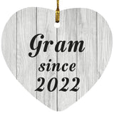 Gram Since 2022 - Heart Ornament F