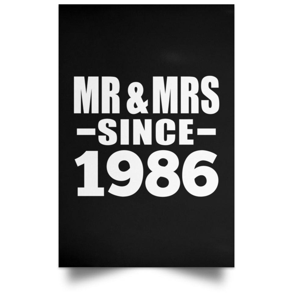 38th Anniversary Mr & Mrs Since 1986 - Poster Portrait