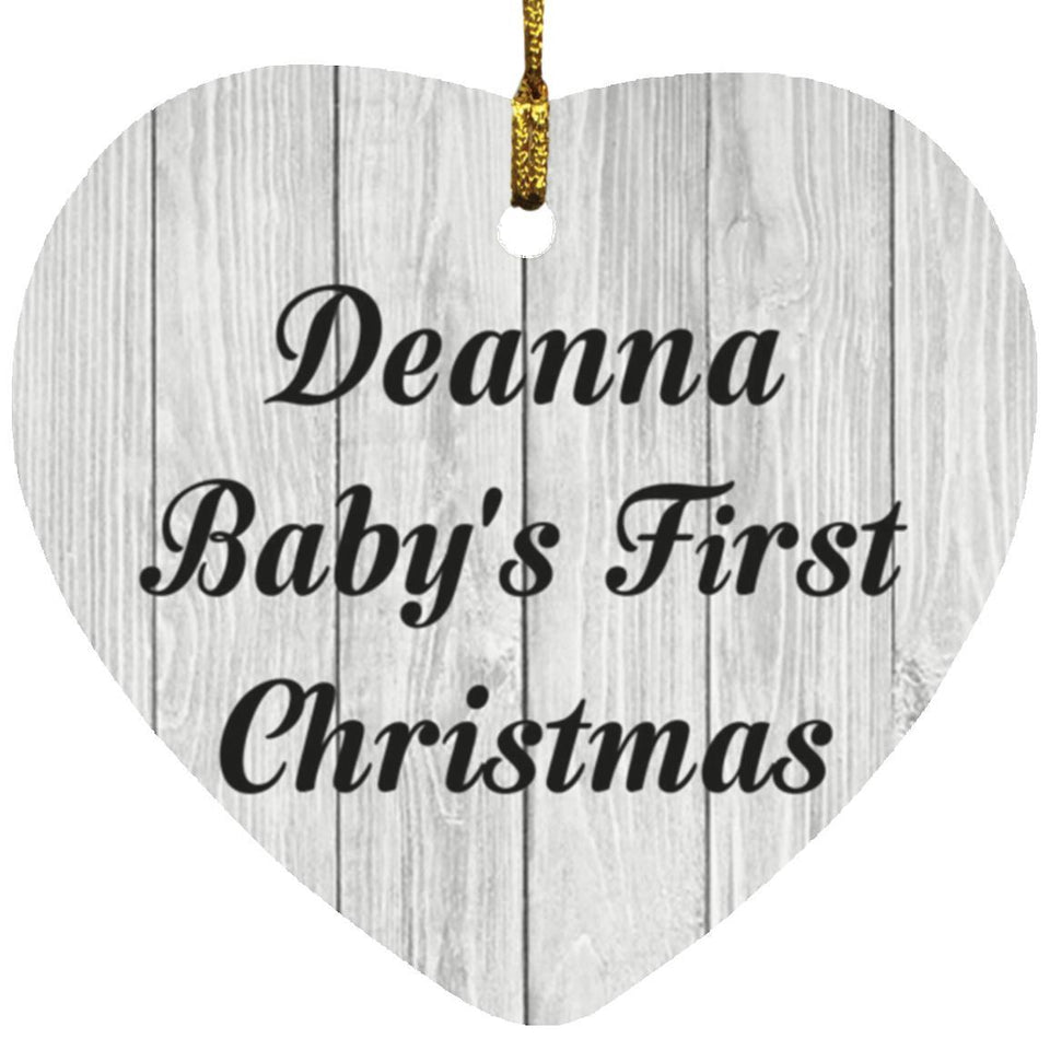Deanna Baby's First Christmas - Heart Ornament F