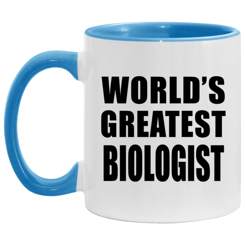 World's Greatest Biologist - 11oz Accent Mug Blue