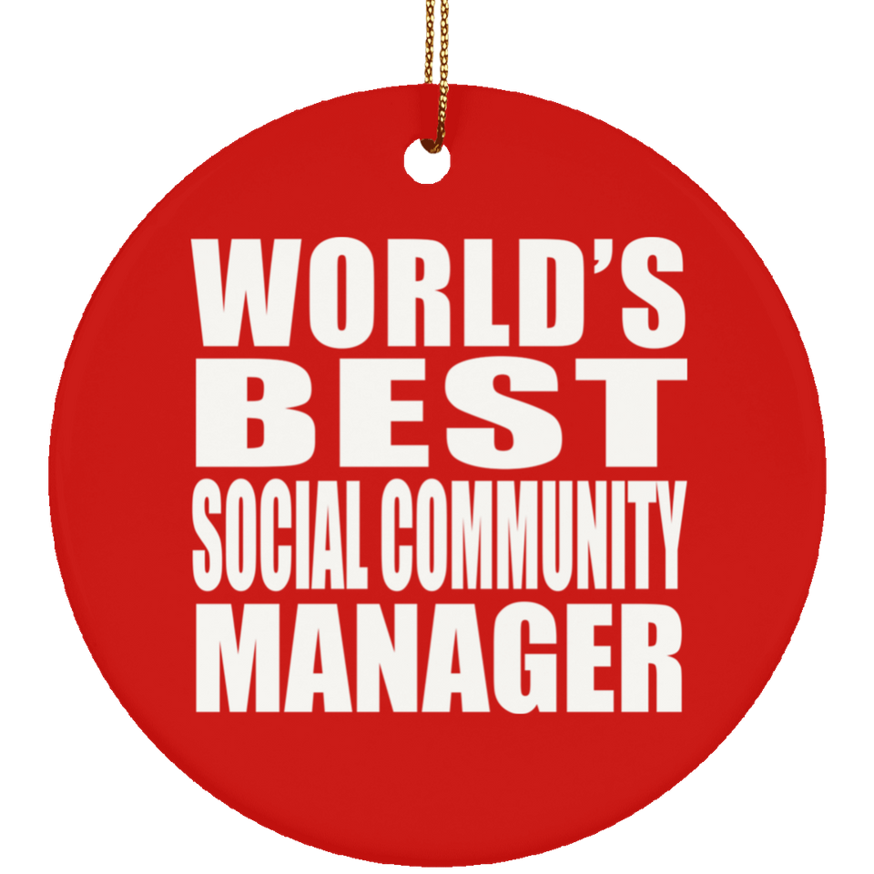World's Best Social Community Manager - Circle Ornament