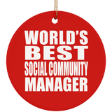 World's Best Social Community Manager - Circle Ornament