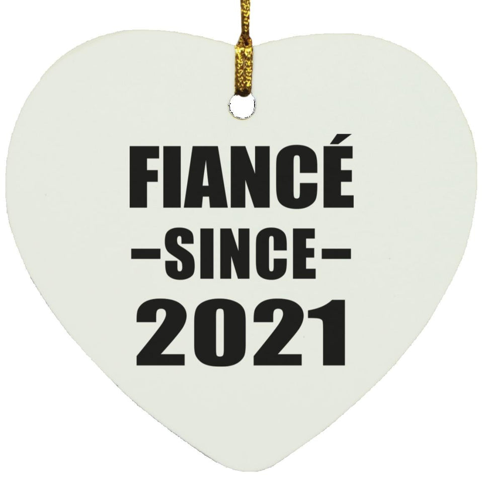 Fiance Since 2021 - Heart Ornament