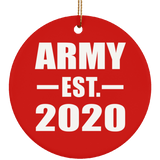 Army Established EST. 2020 - Circle Ornament