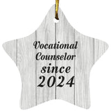 Vocational Counselor Since 2024 - Star Ornament F
