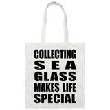 Collecting Sea Glass Makes Life Special - Tote Bag White