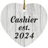 Cashier Established Est. 2024 - Heart Ornament F