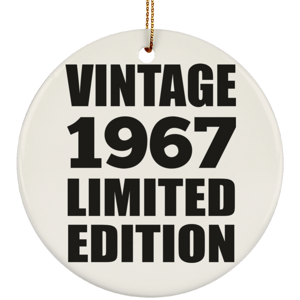 57th Birthday Vintage 1967 Limited Edition - Circle Ornament