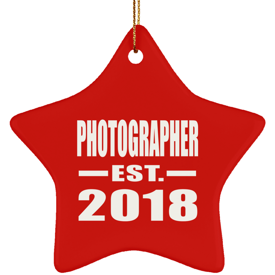 Photographer Established EST. 2018 - Star Ornament