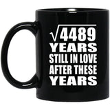 67th Anniversary Square Root of 4489 Years Still In Love - 11oz Coffee Mug Black