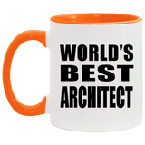 World's Best Architect - 11oz Accent Mug Orange