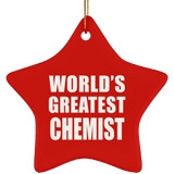 World's Greatest Chemist - Star Ornament