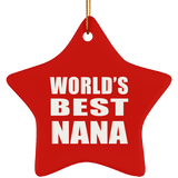 World's Best Nana - Star Ornament