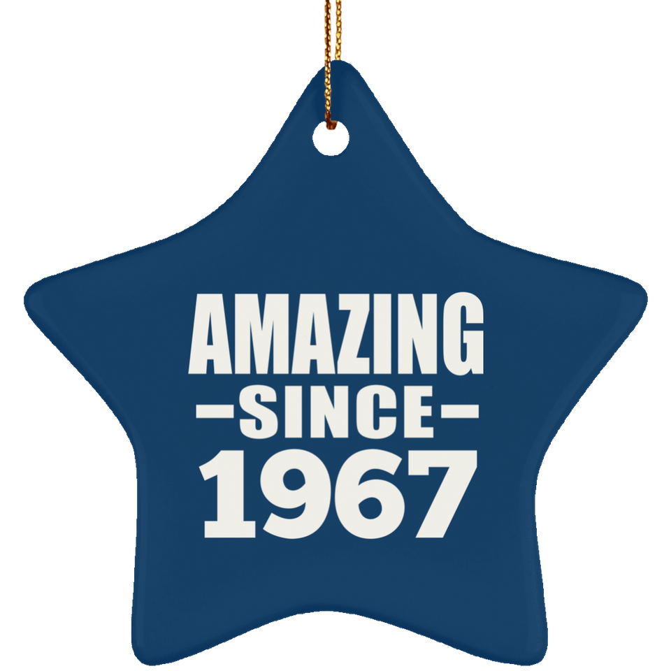 57th Birthday Amazing Since 1967 - Star Ornament