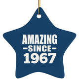 57th Birthday Amazing Since 1967 - Star Ornament