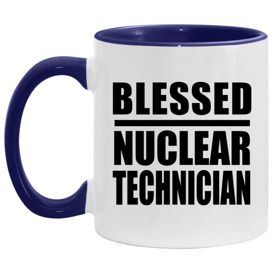 Blessed Nuclear Technician - 11oz Accent Mug Purple