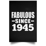 79th Birthday Fabulous Since 1945 - Poster Portrait
