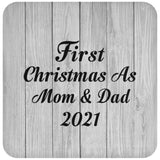 First Christmas As Mom & Dad 2021 - Drink Coaster F