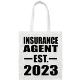 Insurance Agent Established EST. 2023 - Tote Bag White