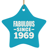 55th Birthday Fabulous Since 1969 - Star Ornament