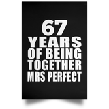 67th Anniversary 67 Years Of Being Mrs Perfect - Poster Portrait