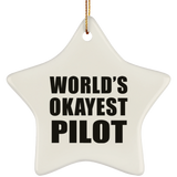 World's Okayest Pilot - Star Ornament