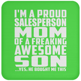 Proud Salesperson Mom Of Awesome Son - Drink Coaster
