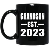Grandson Established EST. 2023 - 11oz Coffee Mug Black