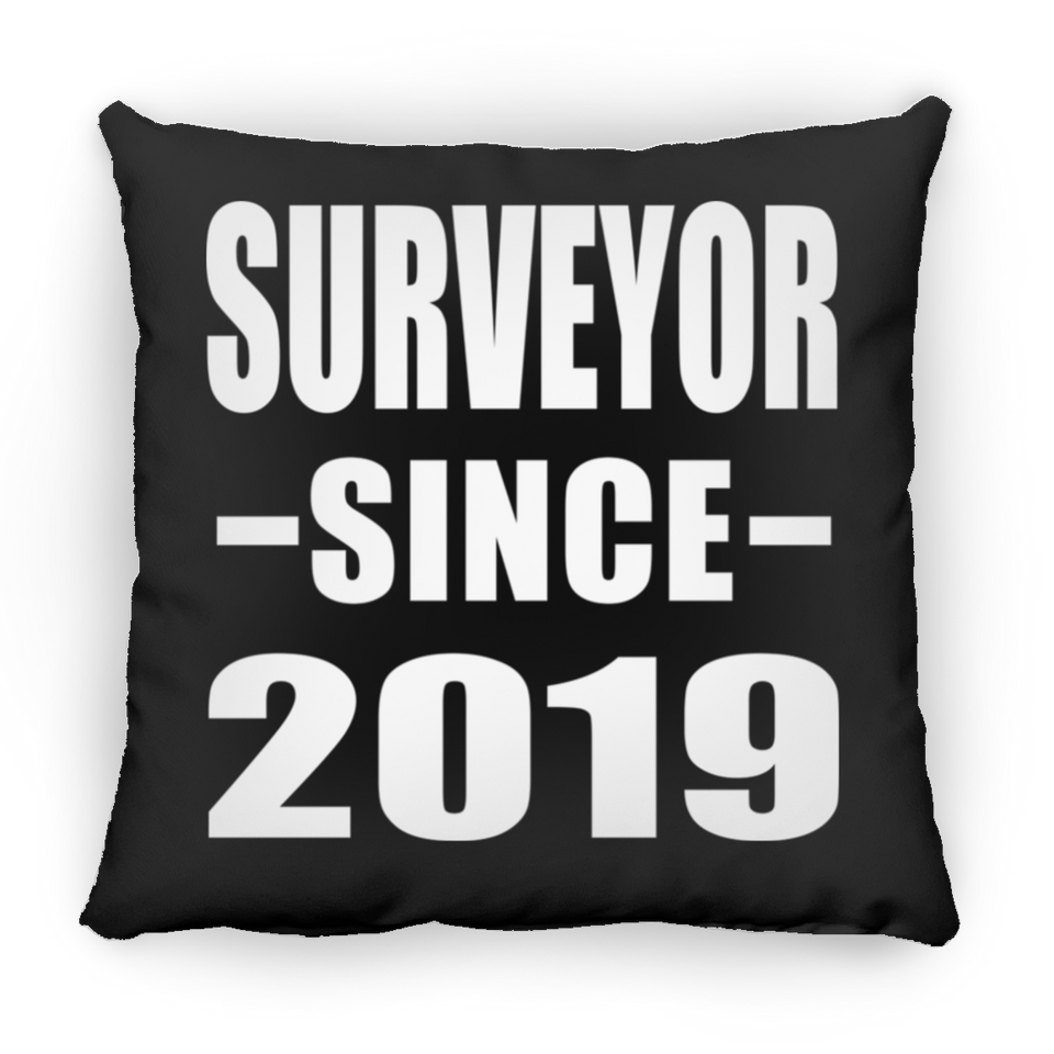 Surveyor Since 2019 - Throw Pillow Black