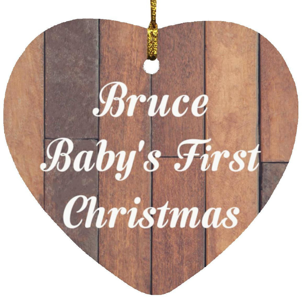 Bruce Baby's First Christmas - Heart Ornament E